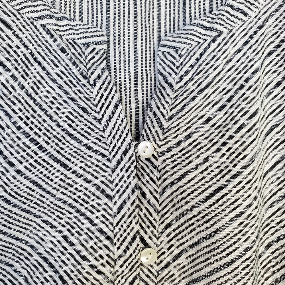 J. Jill Love Linen Striped Top – Size M – Blue / White  - Picture 2 of 6